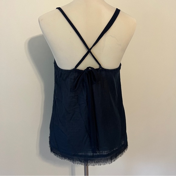 Abercrombie & Fitch Navy Blue Y2K Babydoll Tank Top Sz Small vintage - Picture 4 of 7